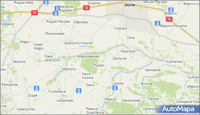 mapa Frydrychów, Frydrychów na mapie Targeo