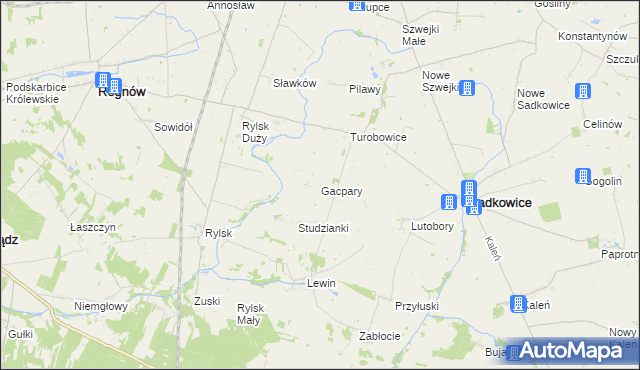 mapa Gacpary, Gacpary na mapie Targeo