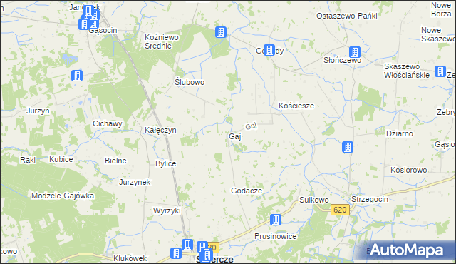 mapa Gaj gmina Świercze, Gaj gmina Świercze na mapie Targeo