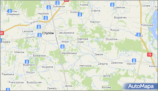 mapa Gaj Żelechowski, Gaj Żelechowski na mapie Targeo