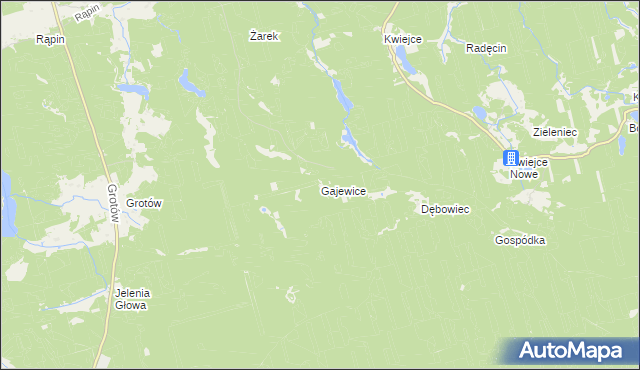 mapa Gajewice, Gajewice na mapie Targeo