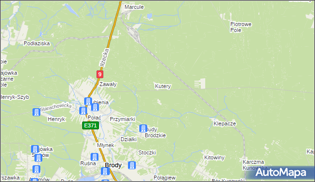 mapa Gajówka Klamocha, Gajówka Klamocha na mapie Targeo