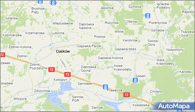 mapa Gajówka-Kolonia, Gajówka-Kolonia na mapie Targeo