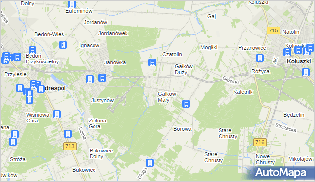 mapa Gałków Mały, Gałków Mały na mapie Targeo