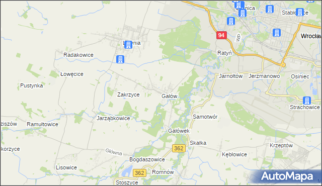 mapa Gałów, Gałów na mapie Targeo