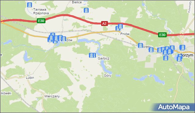 mapa Garbicz, Garbicz na mapie Targeo