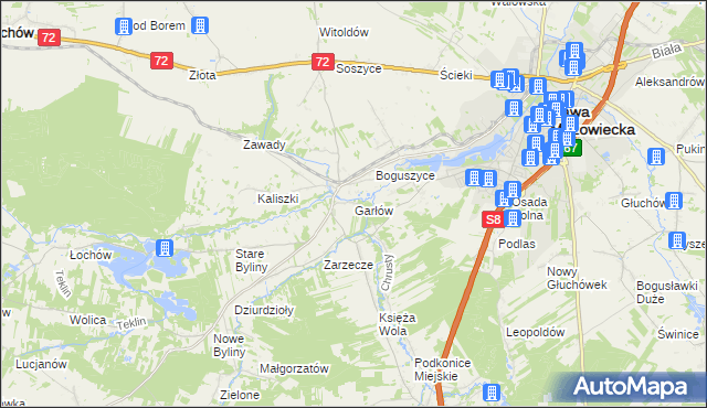 mapa Garłów, Garłów na mapie Targeo