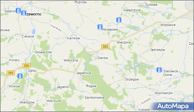 mapa Gierów, Gierów na mapie Targeo