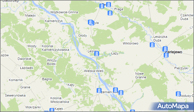 mapa Głęboczek gmina Perlejewo, Głęboczek gmina Perlejewo na mapie Targeo