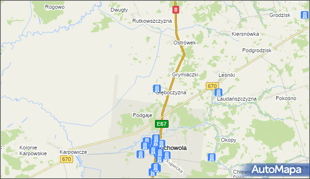 mapa Głęboczyzna, Głęboczyzna na mapie Targeo