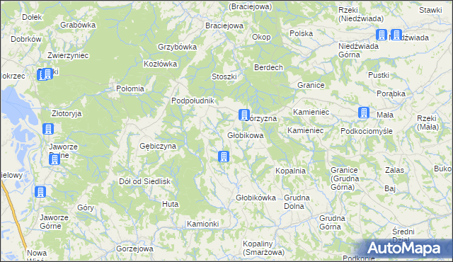 mapa Głobikowa, Głobikowa na mapie Targeo