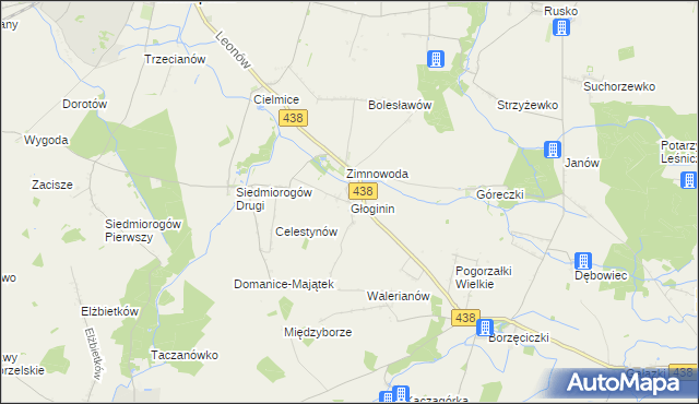 mapa Głoginin, Głoginin na mapie Targeo