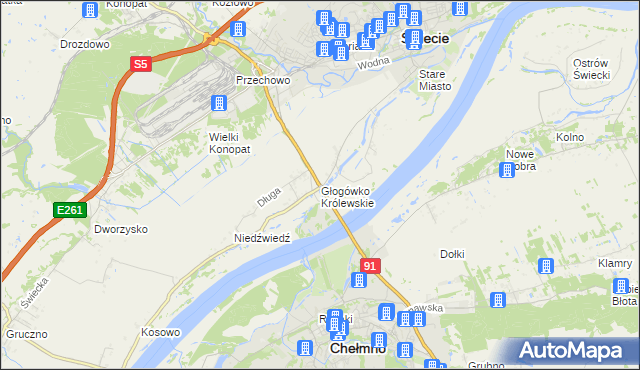 mapa Głogówko Królewskie, Głogówko Królewskie na mapie Targeo