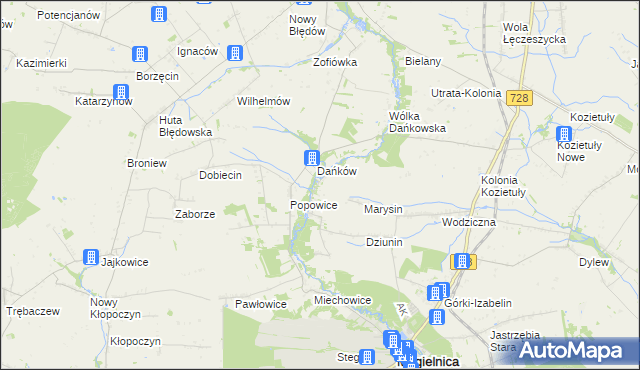 mapa Główczyn-Towarzystwo, Główczyn-Towarzystwo na mapie Targeo