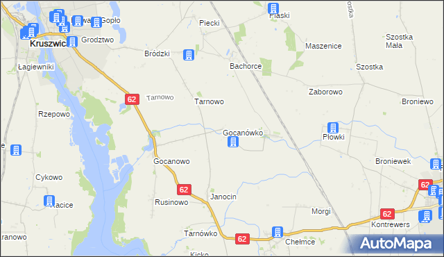 mapa Gocanówko, Gocanówko na mapie Targeo