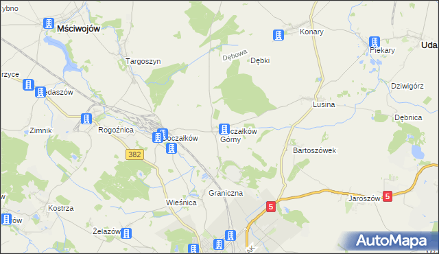 mapa Goczałków Górny, Goczałków Górny na mapie Targeo