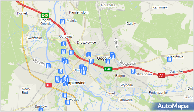 mapa Gogolin powiat krapkowicki, Gogolin powiat krapkowicki na mapie Targeo