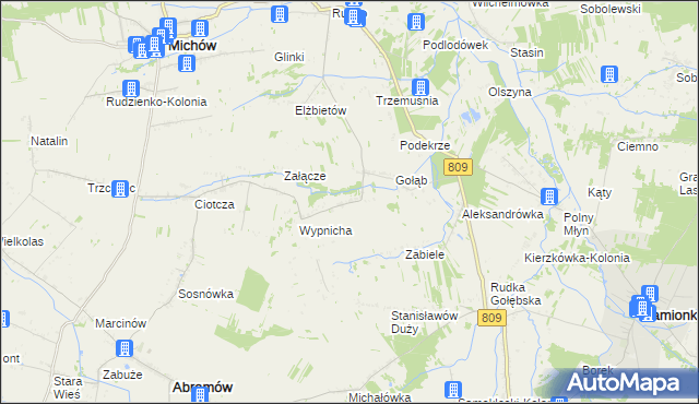 mapa Gołąb-Kolonia, Gołąb-Kolonia na mapie Targeo