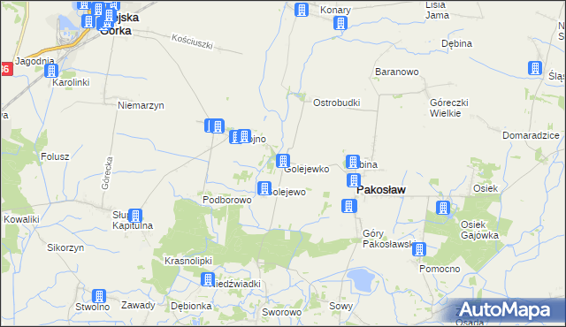 mapa Golejewko, Golejewko na mapie Targeo