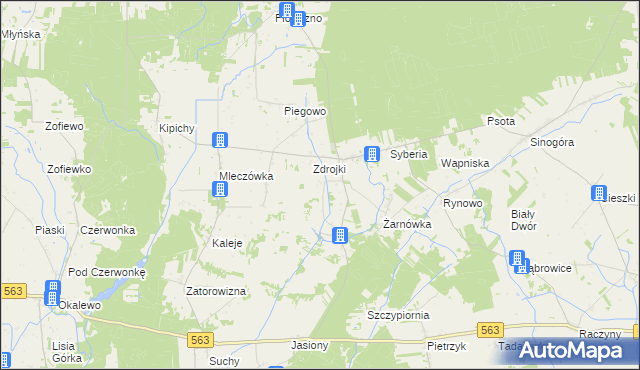 mapa Goliaty, Goliaty na mapie Targeo