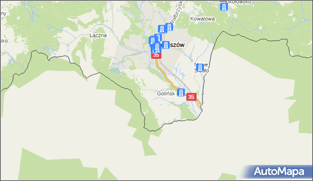 mapa Golińsk, Golińsk na mapie Targeo