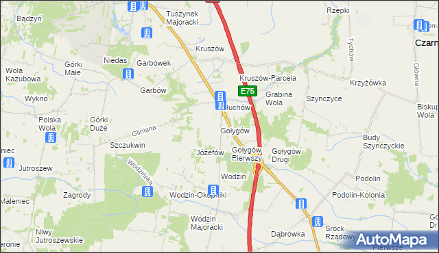 mapa Gołygów, Gołygów na mapie Targeo