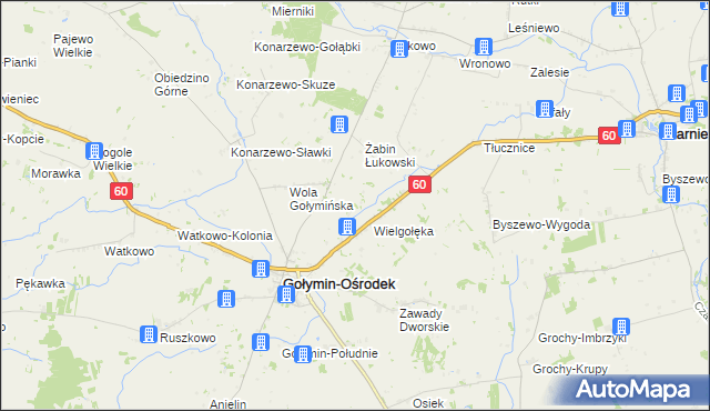 mapa Gołymin-Północ, Gołymin-Północ na mapie Targeo
