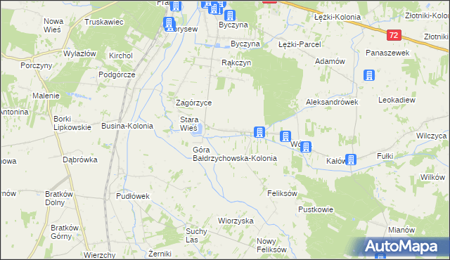 mapa Góra Bałdrzychowska, Góra Bałdrzychowska na mapie Targeo