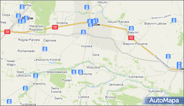 mapa Góra gmina Jeżów, Góra gmina Jeżów na mapie Targeo