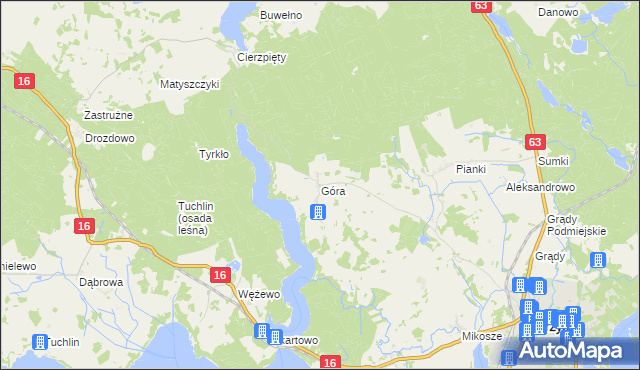 mapa Góra gmina Orzysz, Góra gmina Orzysz na mapie Targeo