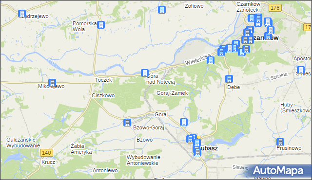 mapa Goraj-Zamek, Goraj-Zamek na mapie Targeo