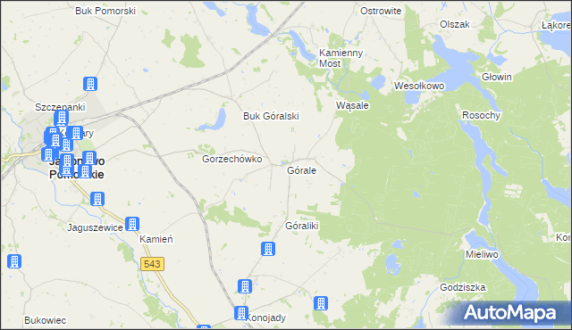 mapa Górale gmina Jabłonowo Pomorskie, Górale gmina Jabłonowo Pomorskie na mapie Targeo