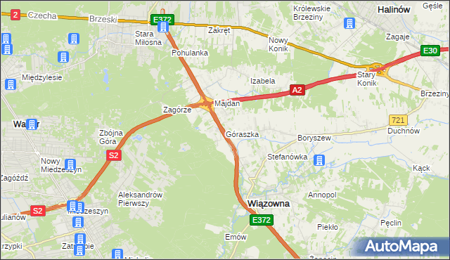 mapa Góraszka, Góraszka na mapie Targeo