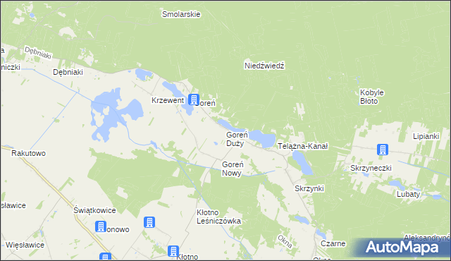 mapa Goreń Duży, Goreń Duży na mapie Targeo