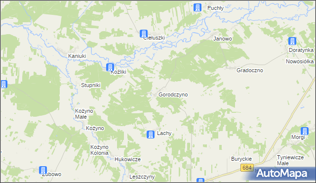 mapa Gorodczyno, Gorodczyno na mapie Targeo