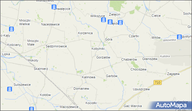 mapa Gorzałów, Gorzałów na mapie Targeo