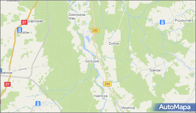 mapa Gorzupia Dolna, Gorzupia Dolna na mapie Targeo