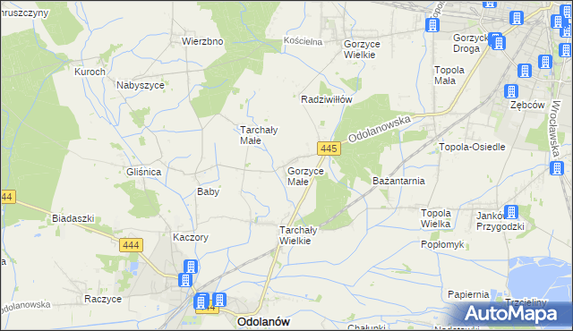 mapa Gorzyce Małe, Gorzyce Małe na mapie Targeo