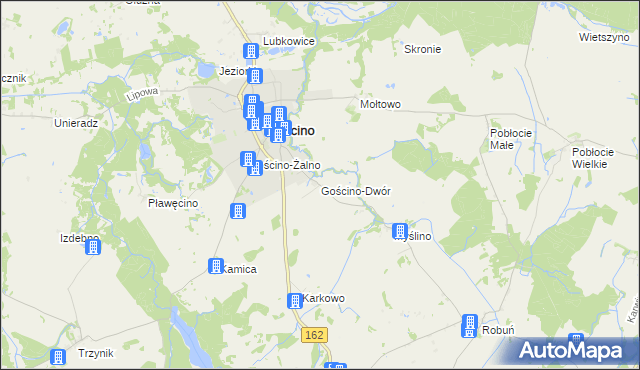 mapa Gościno-Dwór, Gościno-Dwór na mapie Targeo