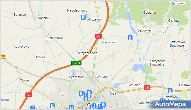 mapa Goślinowo, Goślinowo na mapie Targeo