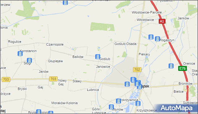 mapa Goślub, Goślub na mapie Targeo
