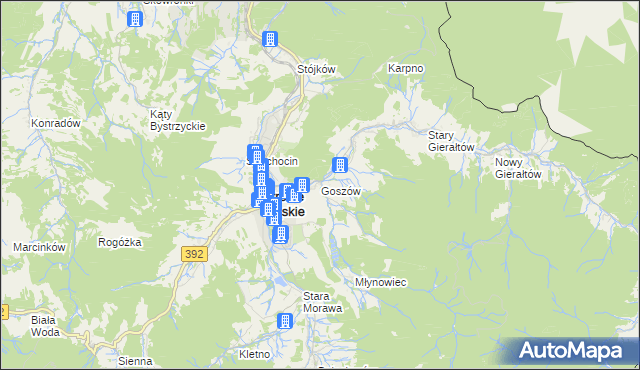 mapa Goszów, Goszów na mapie Targeo