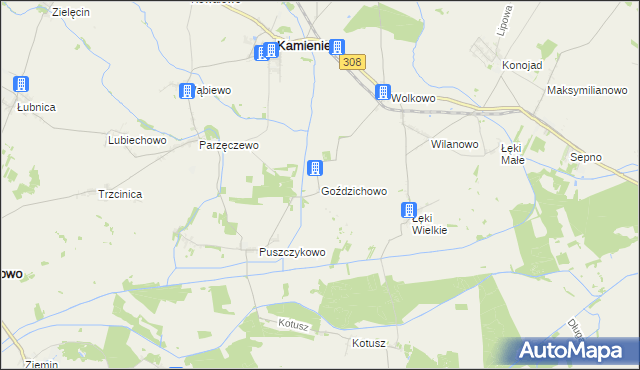 mapa Goździchowo, Goździchowo na mapie Targeo