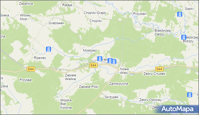 mapa Grabnik gmina Olszewo-Borki, Grabnik gmina Olszewo-Borki na mapie Targeo