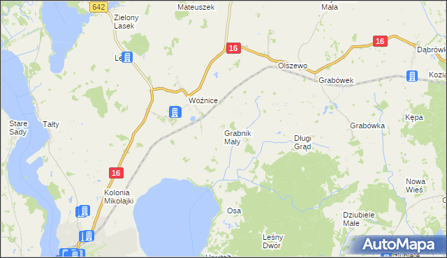 mapa Grabnik Mały, Grabnik Mały na mapie Targeo