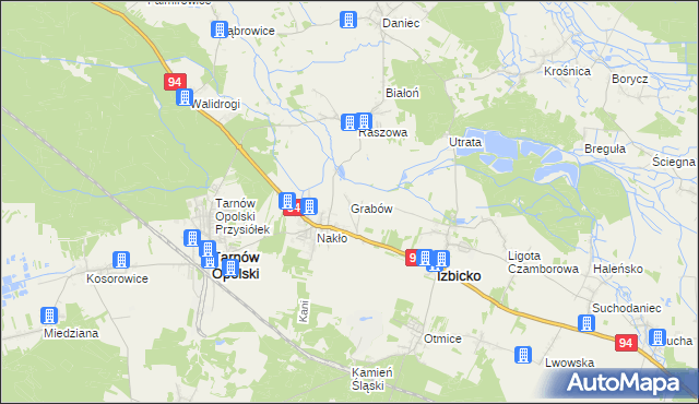 mapa Grabów gmina Izbicko, Grabów gmina Izbicko na mapie Targeo