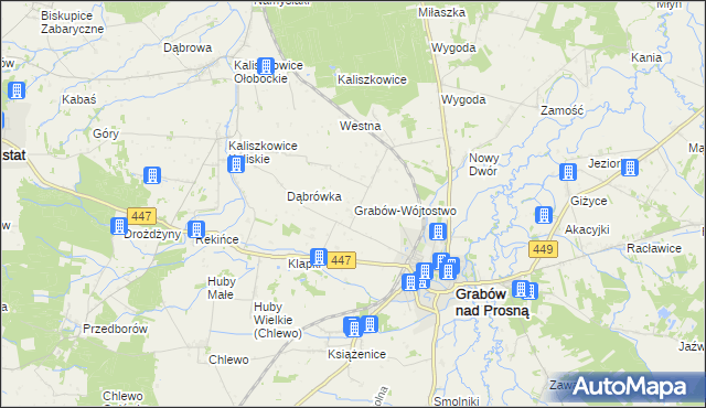 mapa Grabów-Wójtostwo, Grabów-Wójtostwo na mapie Targeo