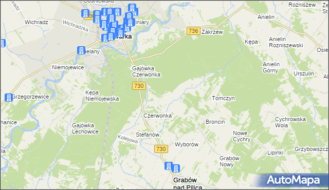 mapa Grabów Zaleśny, Grabów Zaleśny na mapie Targeo