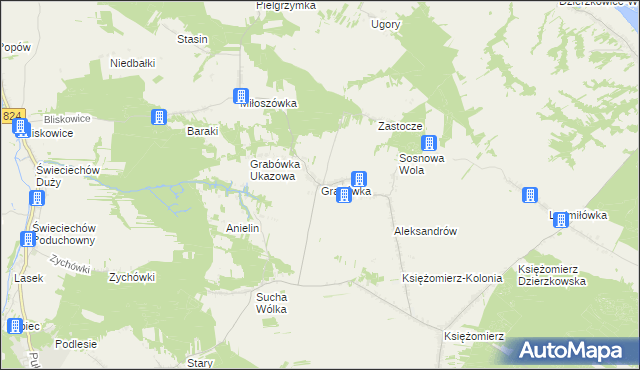 mapa Grabówka gmina Annopol, Grabówka gmina Annopol na mapie Targeo