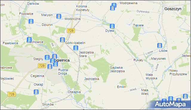 mapa Gracjanów, Gracjanów na mapie Targeo